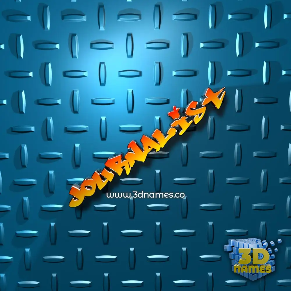 journalist in Grid Style style - 3D name wallpaper