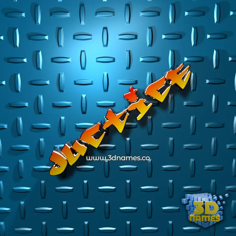 juctice in Grid Style style - 3D name wallpaper
