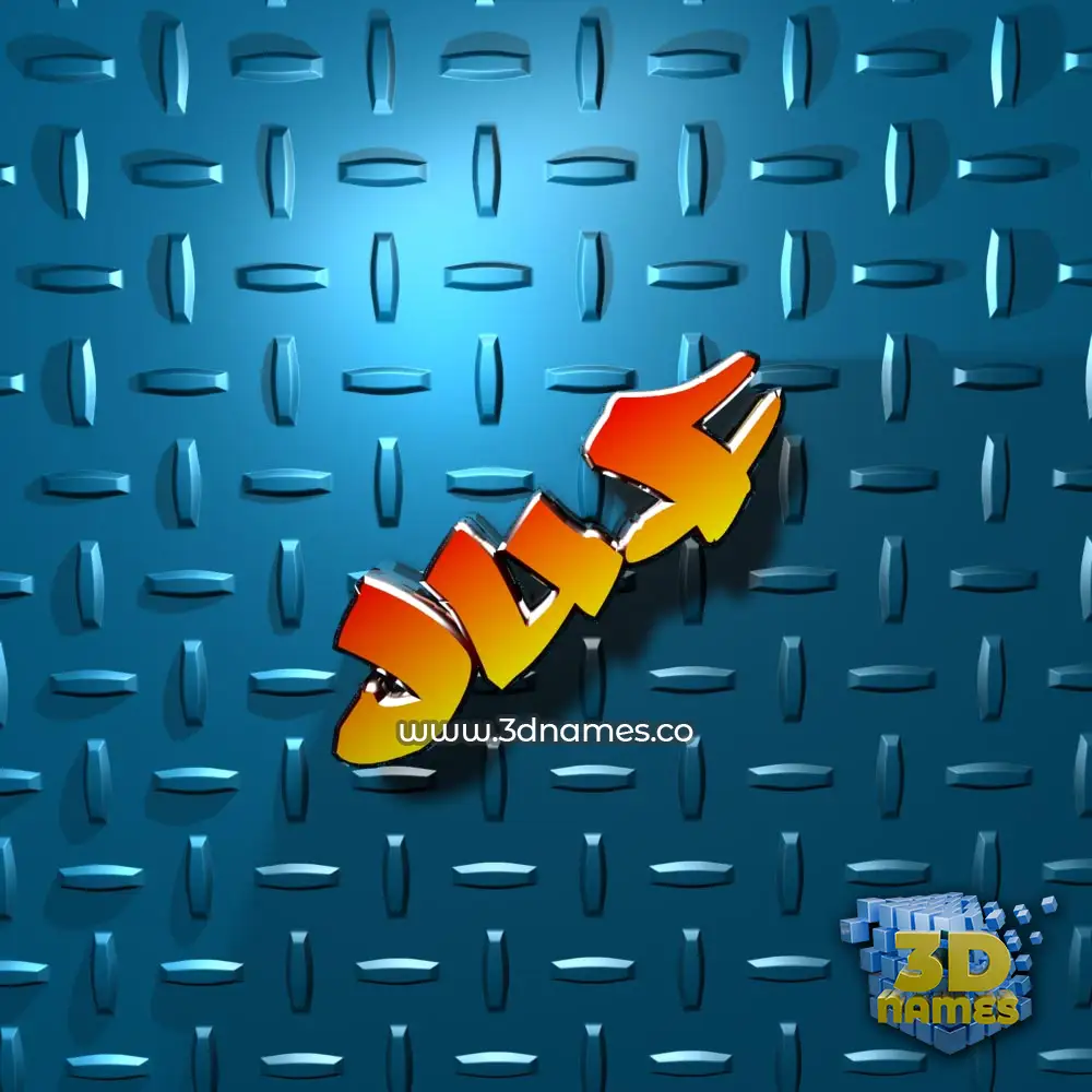 juf in Grid Style style - 3D name wallpaper