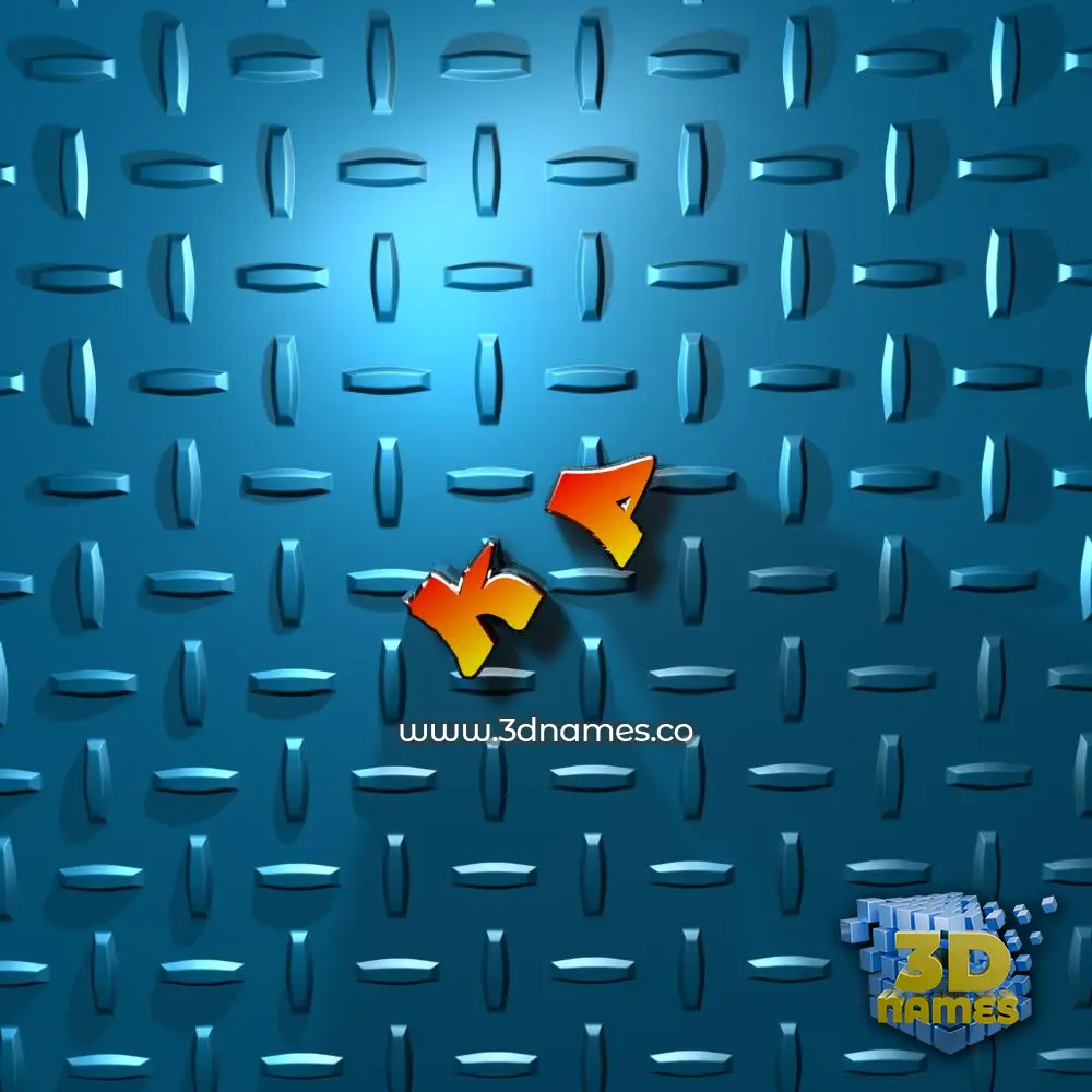 k p in Grid Style style - 3D name wallpaper