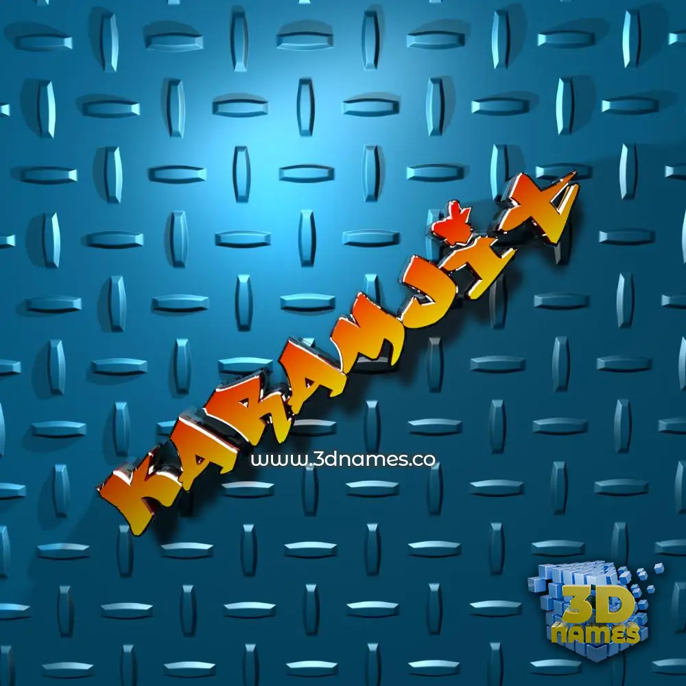 karamjit in Grid Style style - 3D name wallpaper