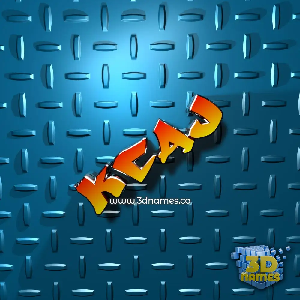 kcaj in Grid Style style - 3D name wallpaper