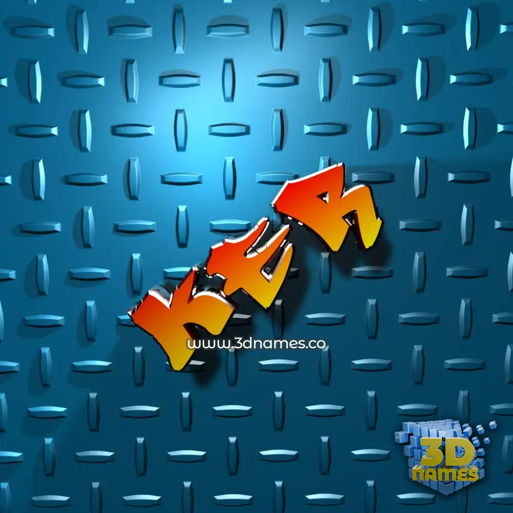 ker in Grid Style style - 3D name wallpaper