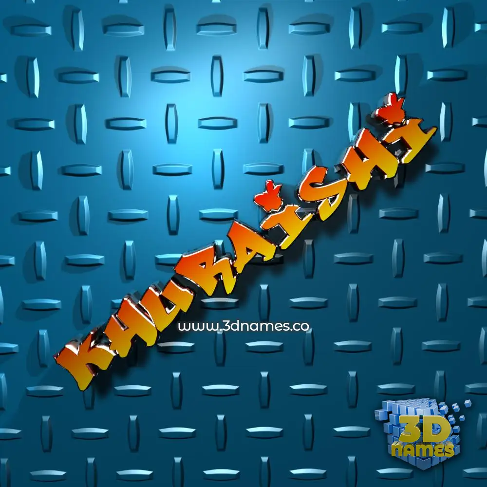 khuraishi in Grid Style style - 3D name wallpaper