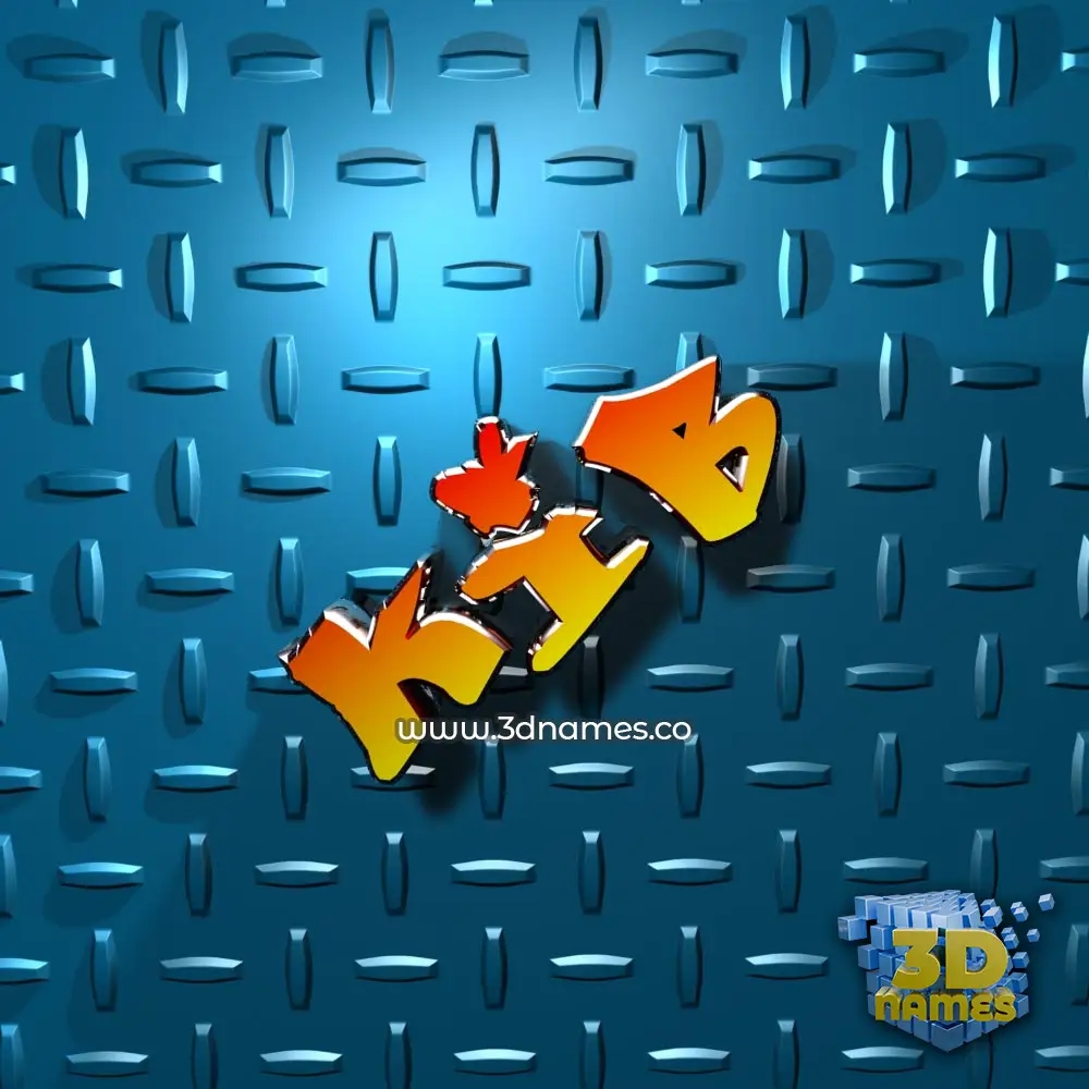 kib in Grid Style style - 3D name wallpaper