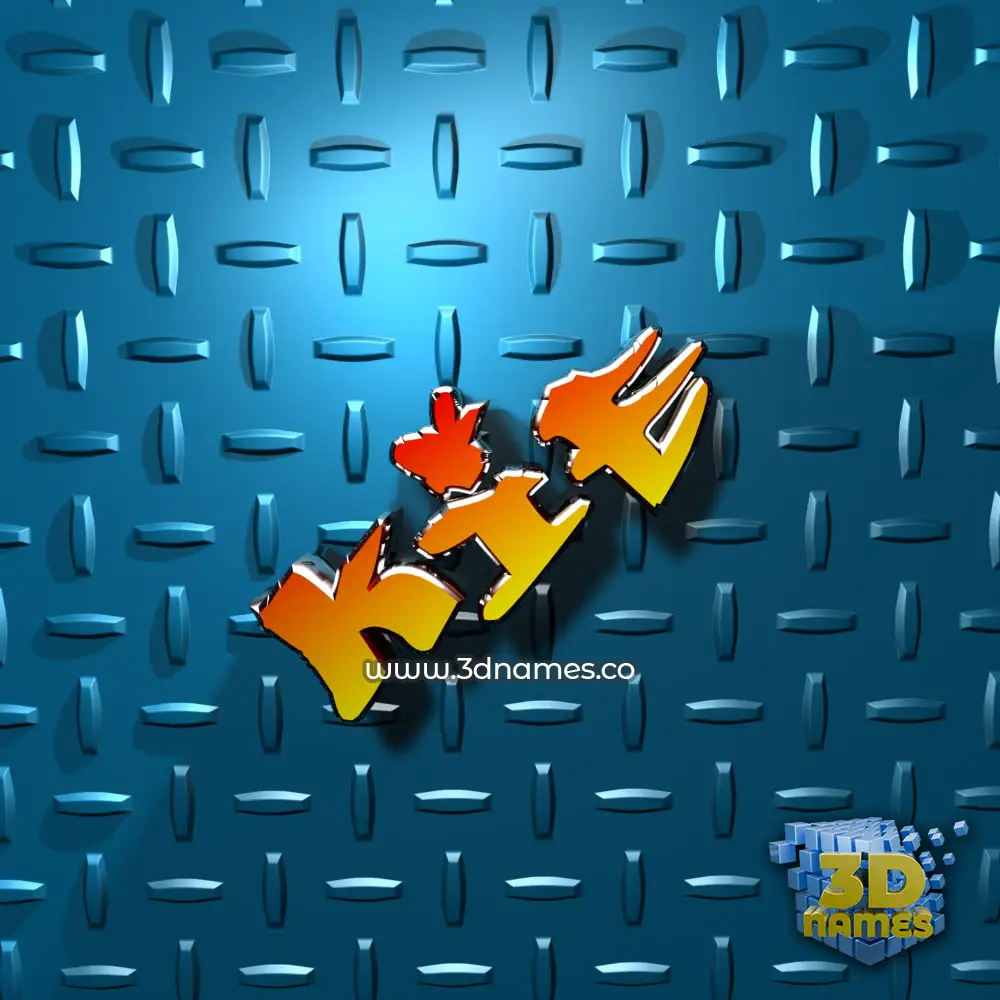 kie in Grid Style style - 3D name wallpaper