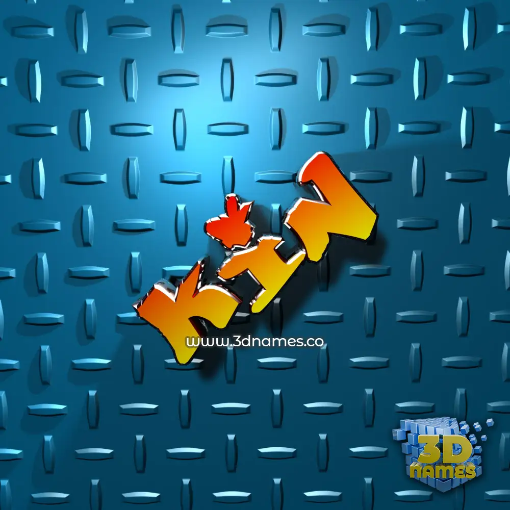 kin in Grid Style style - 3D name wallpaper