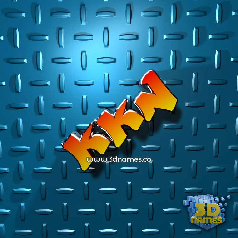 kkn in Grid Style style - 3D name wallpaper