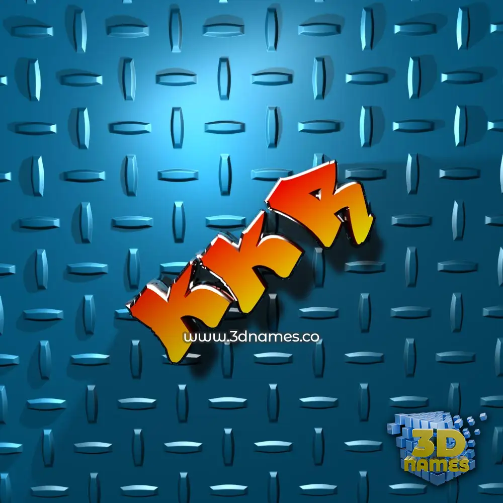 kkr in Grid Style style - 3D name wallpaper