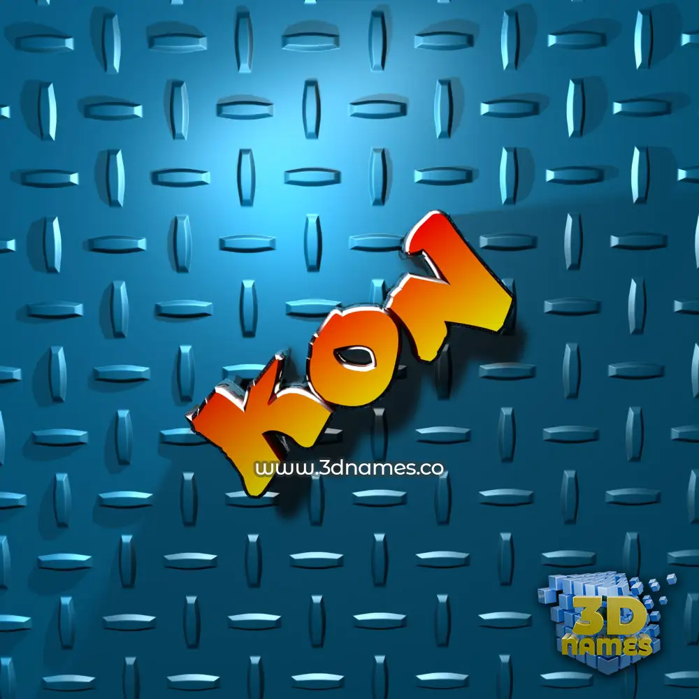 kon in Grid Style style - 3D name wallpaper