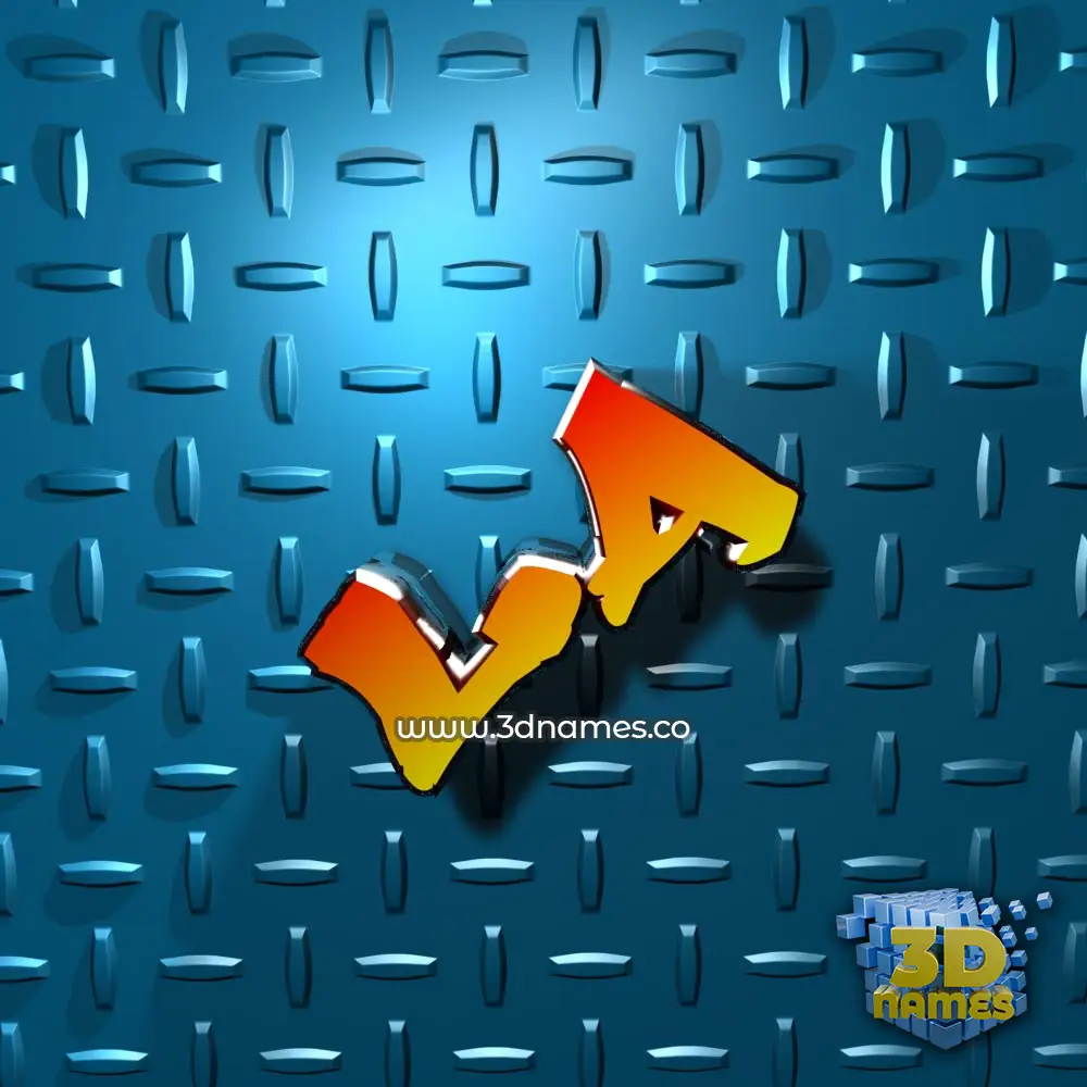 la in Grid Style style - 3D name wallpaper