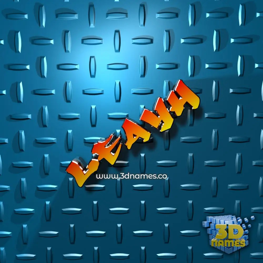 leayh in Grid Style style - 3D name wallpaper