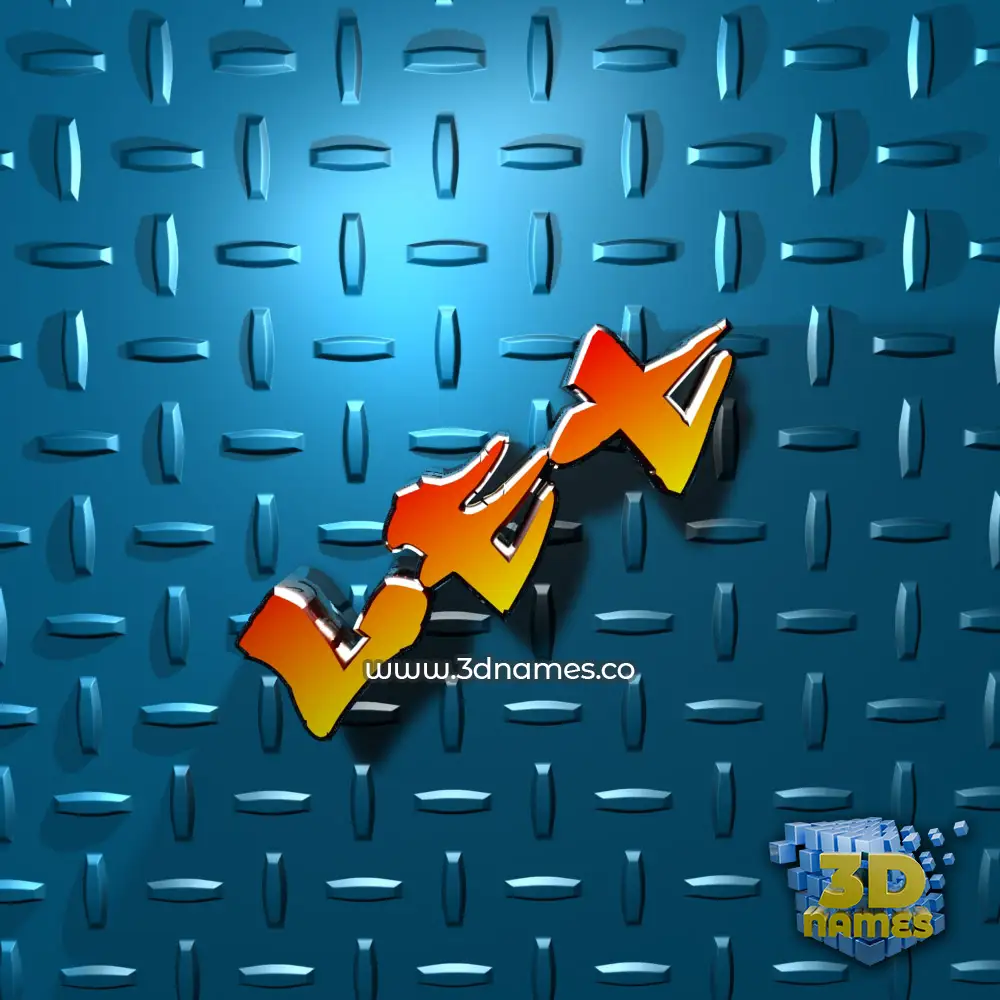let in Grid Style style - 3D name wallpaper