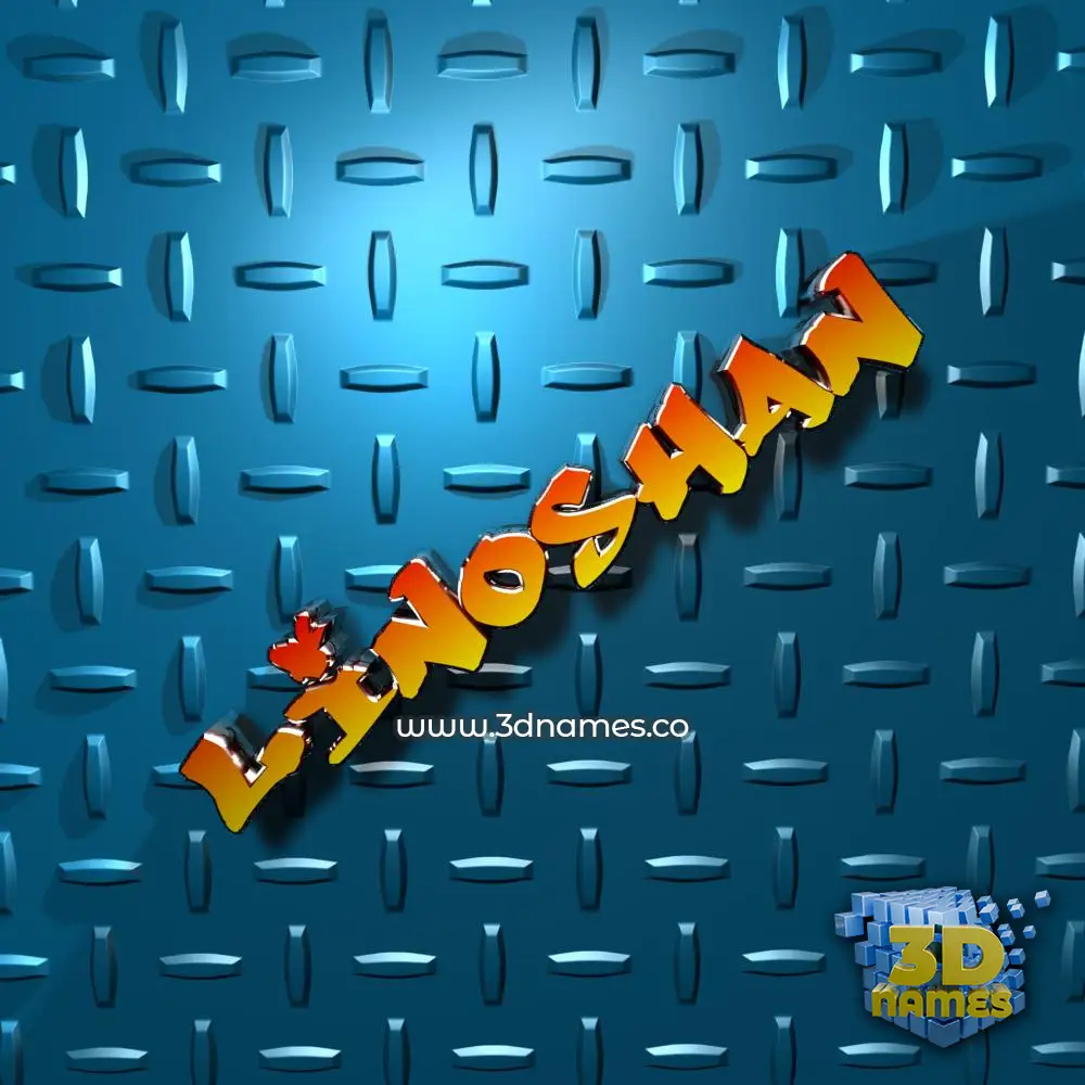 linoshan in Grid Style style - 3D name wallpaper