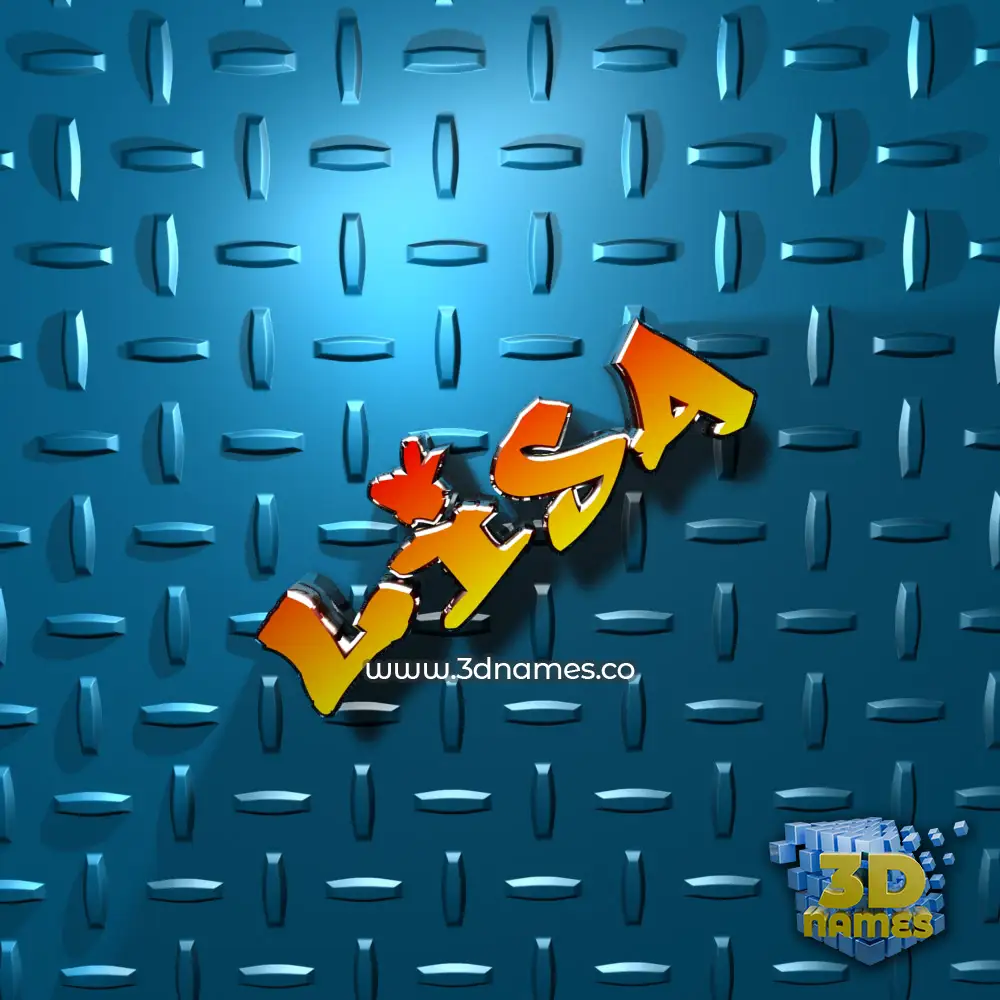 lisa in Grid Style style - 3D name wallpaper
