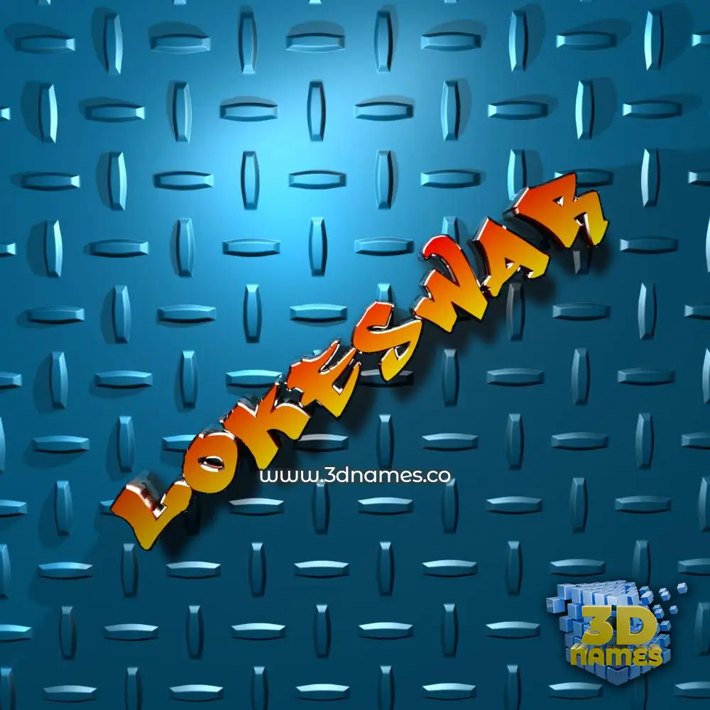 lokeswar in Grid Style style - 3D name wallpaper