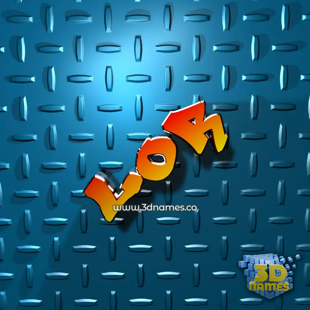 lor in Grid Style style - 3D name wallpaper