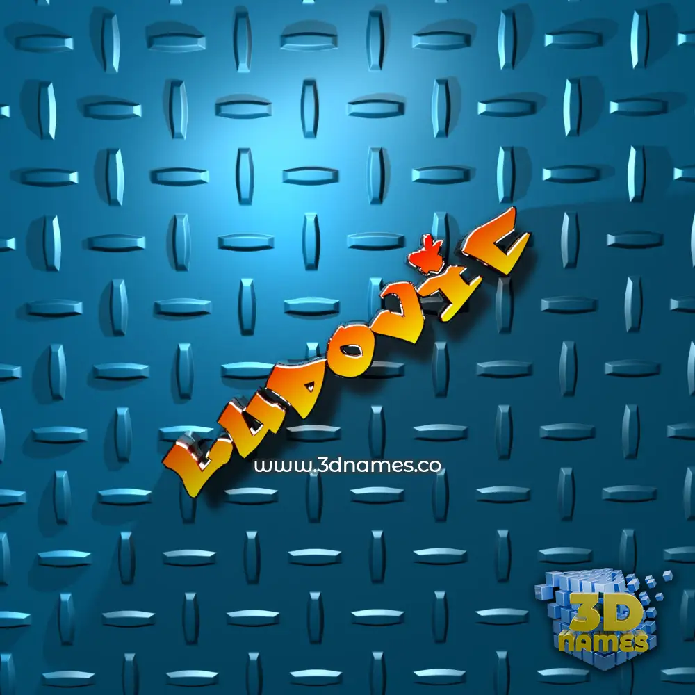 ludovic in Grid Style style - 3D name wallpaper
