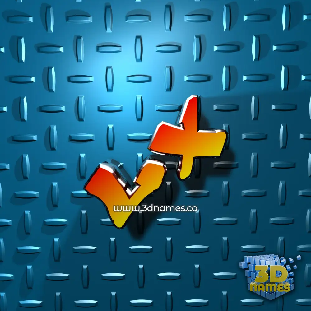 lx in Grid Style style - 3D name wallpaper