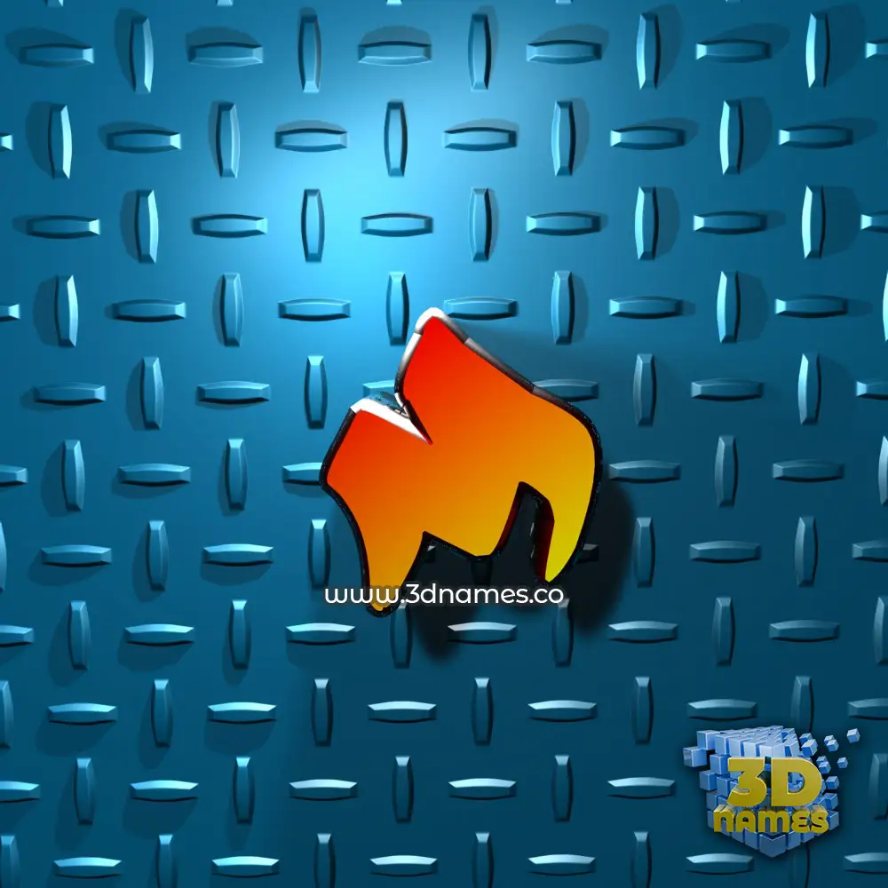 m in Grid Style style - 3D name wallpaper