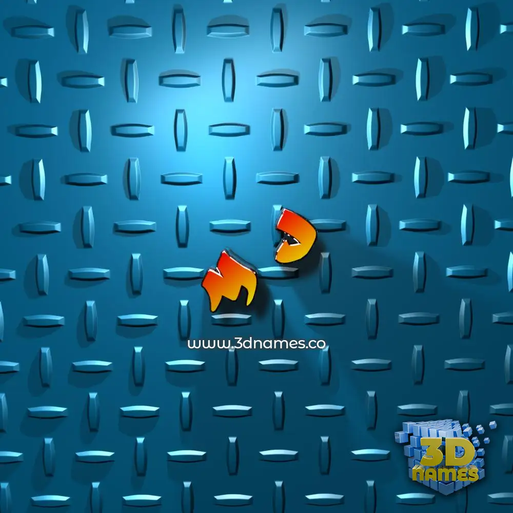 m j in Grid Style style - 3D name wallpaper
