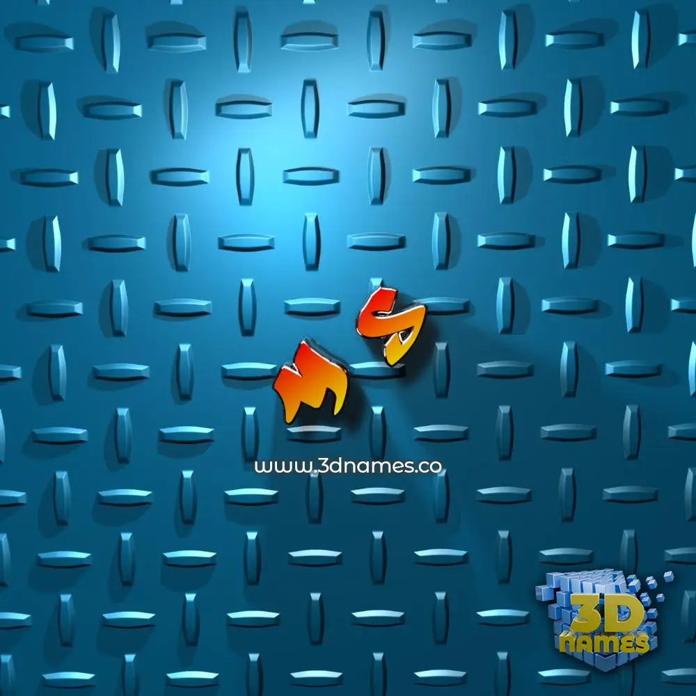 m s in Grid Style style - 3D name wallpaper