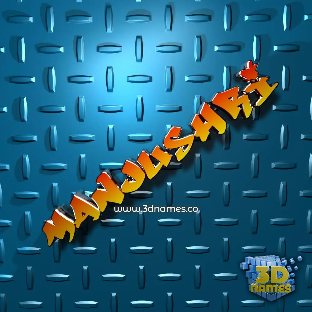 manjushri in Grid Style style - 3D name wallpaper