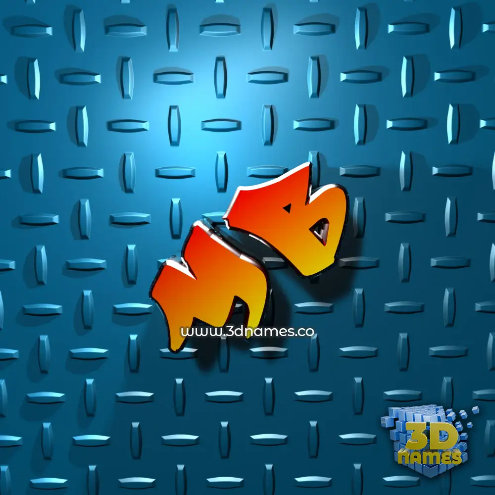 mb in Grid Style style - 3D name wallpaper