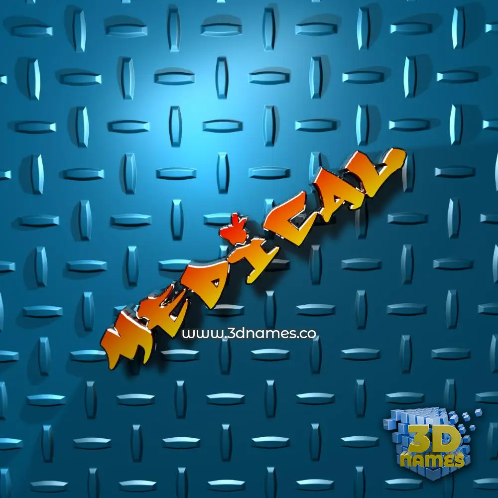 medical in Grid Style style - 3D name wallpaper