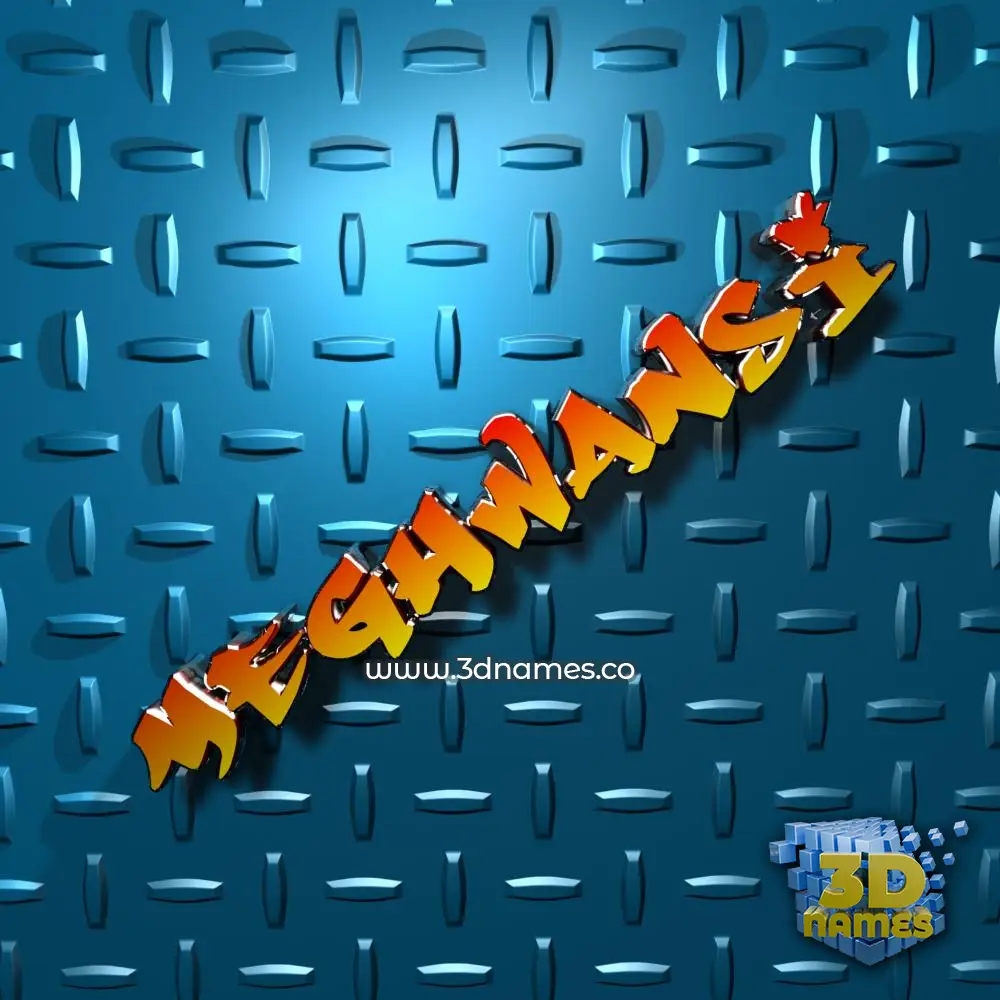 meghwansi in Grid Style style - 3D name wallpaper