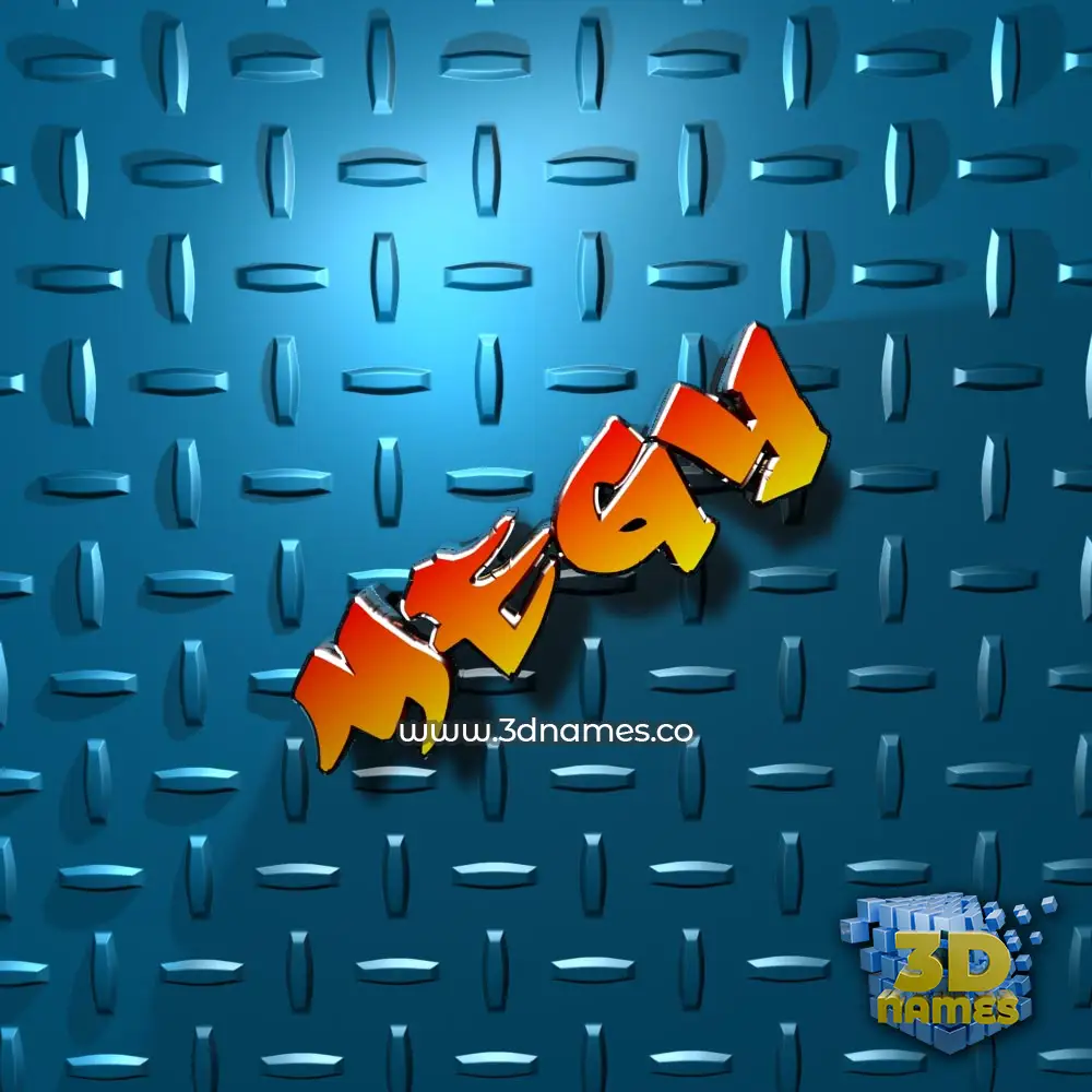 megy in Grid Style style - 3D name wallpaper