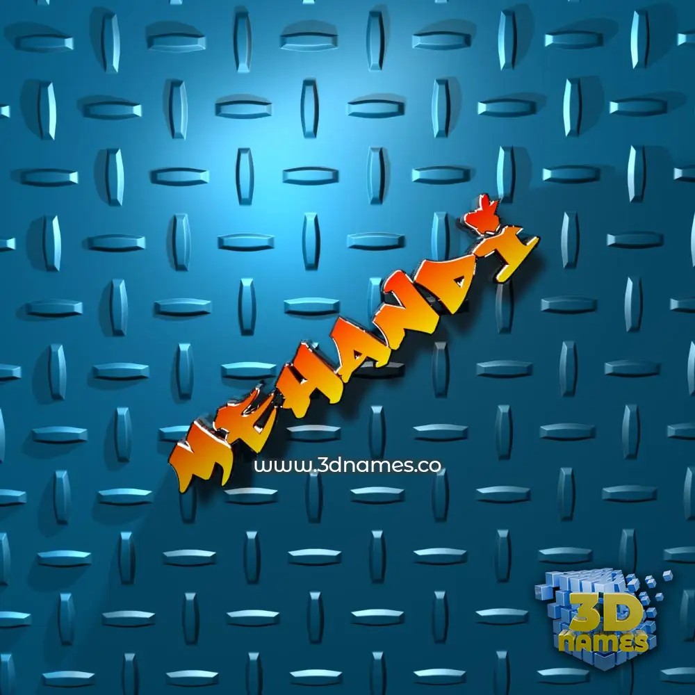 mehandi in Grid Style style - 3D name wallpaper