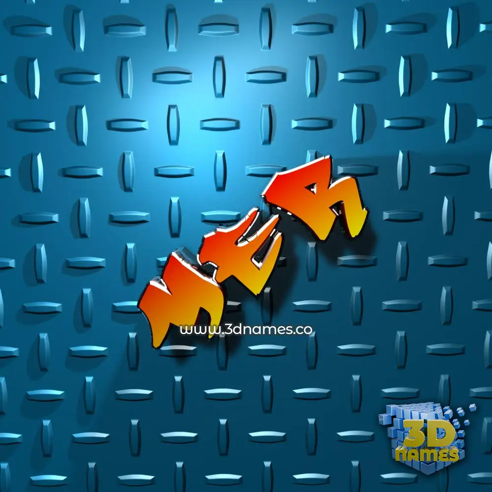 mer in Grid Style style - 3D name wallpaper