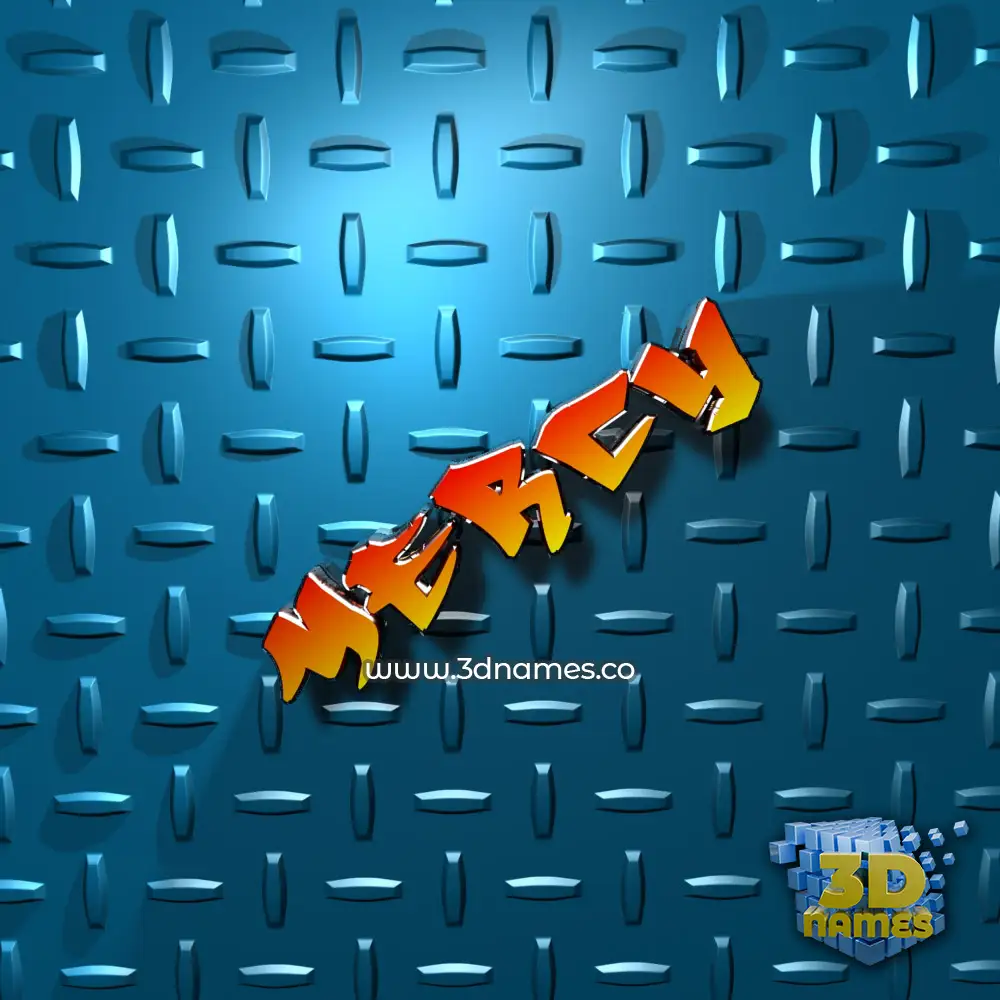 mercy in Grid Style style - 3D name wallpaper