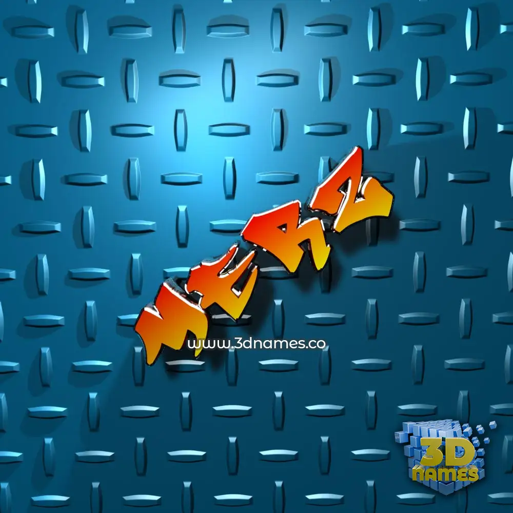 merz in Grid Style style - 3D name wallpaper