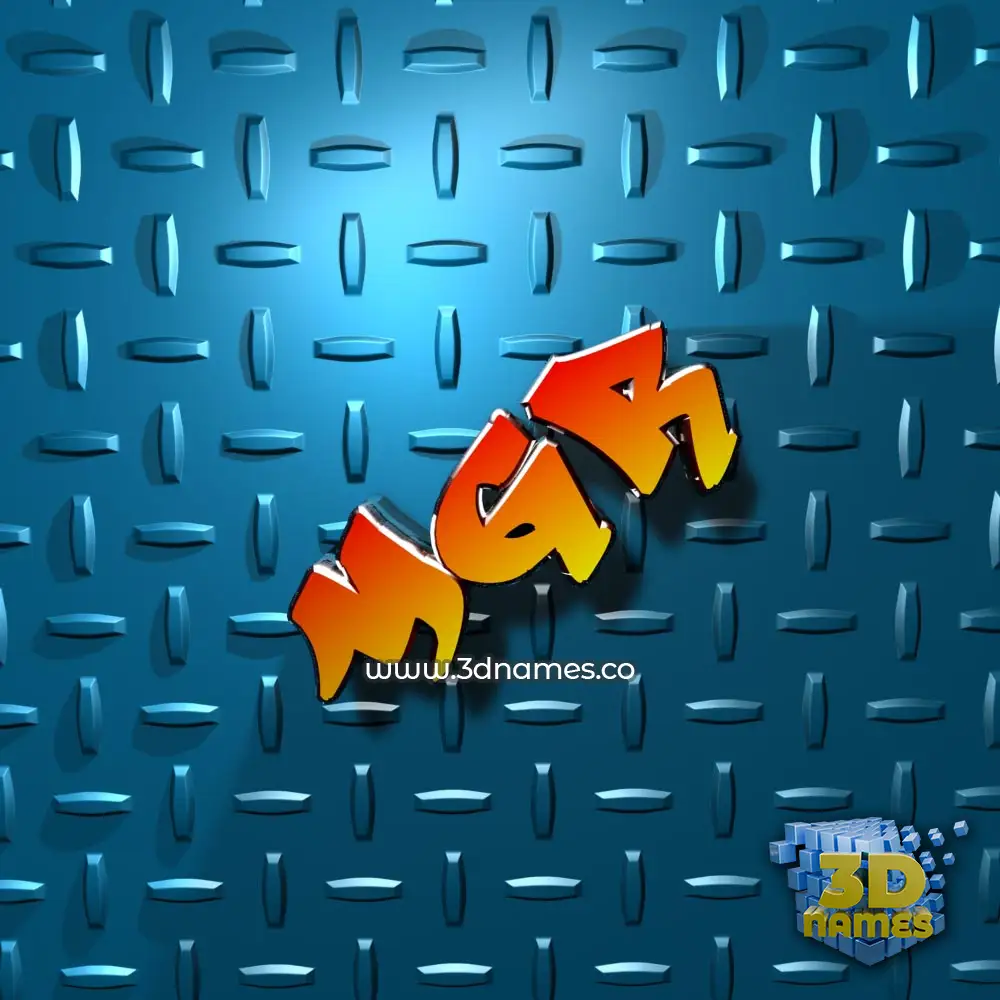 mgr in Grid Style style - 3D name wallpaper