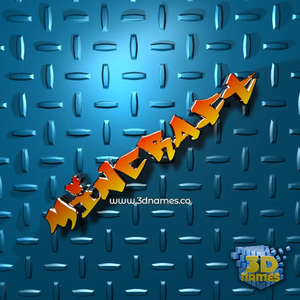 mincraft in Grid Style style - 3D name wallpaper