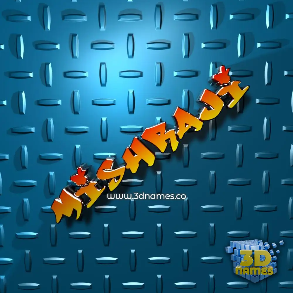 mishraji in Grid Style style - 3D name wallpaper
