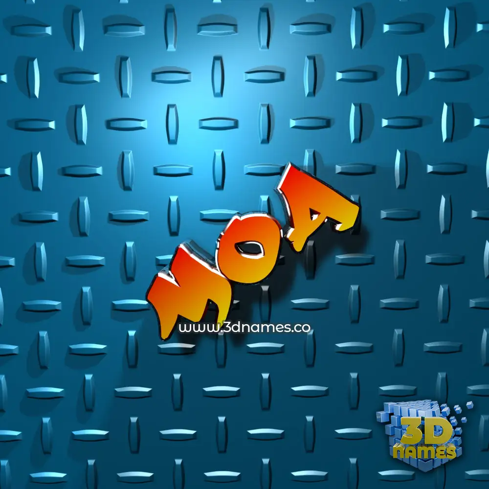 moa in Grid Style style - 3D name wallpaper