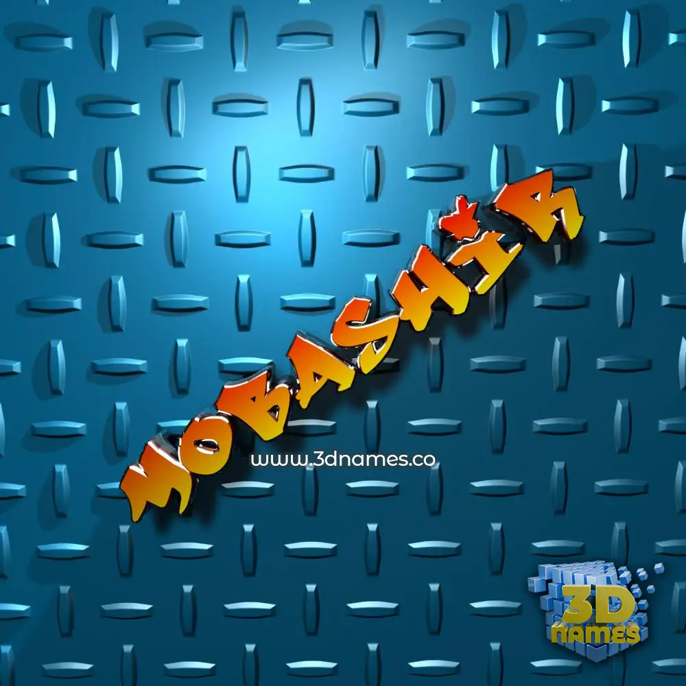 mobashir in Grid Style style - 3D name wallpaper
