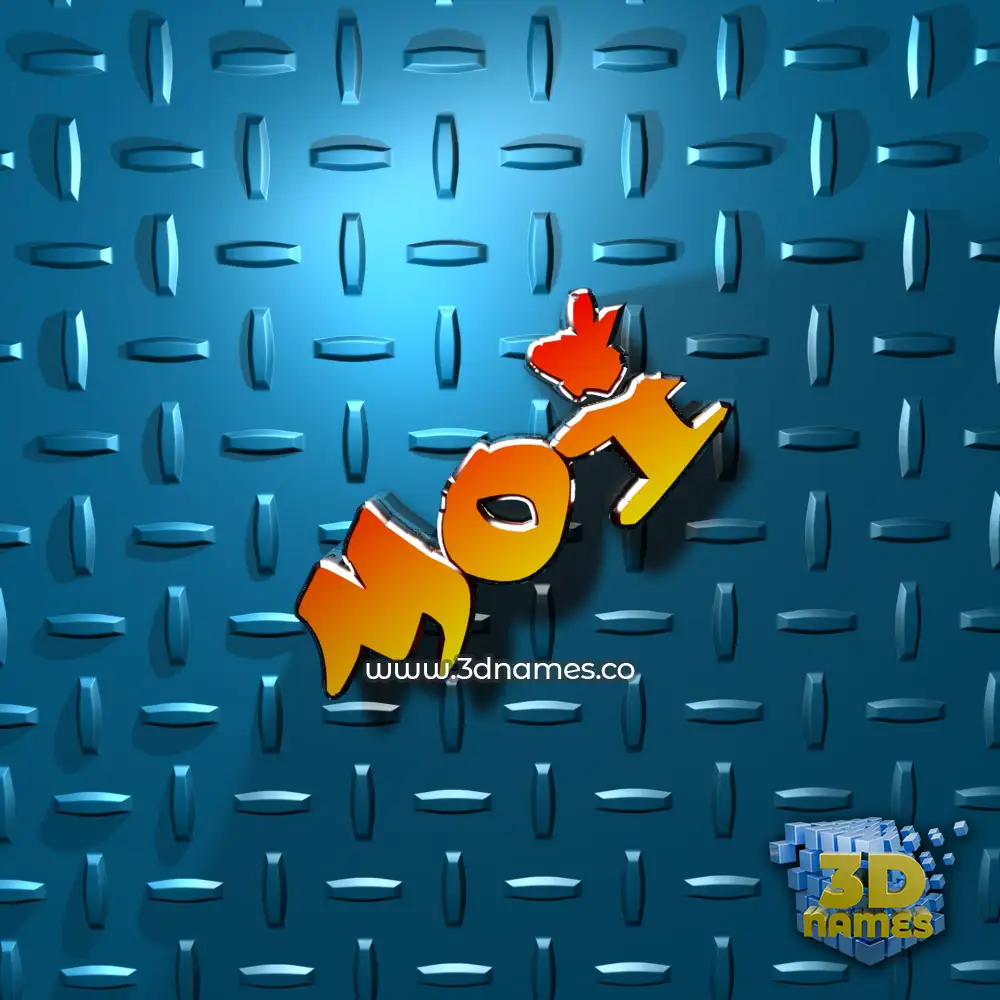 moi in Grid Style style - 3D name wallpaper