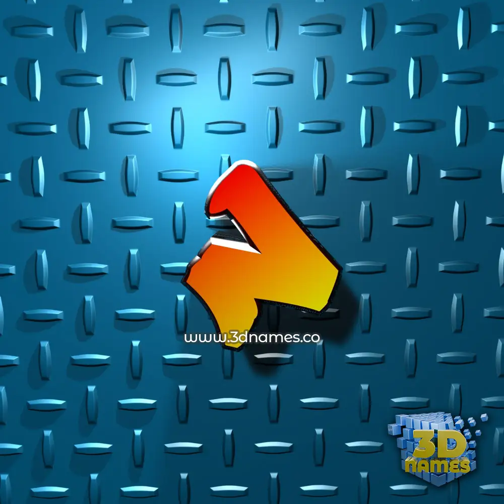 n in Grid Style style - 3D name wallpaper