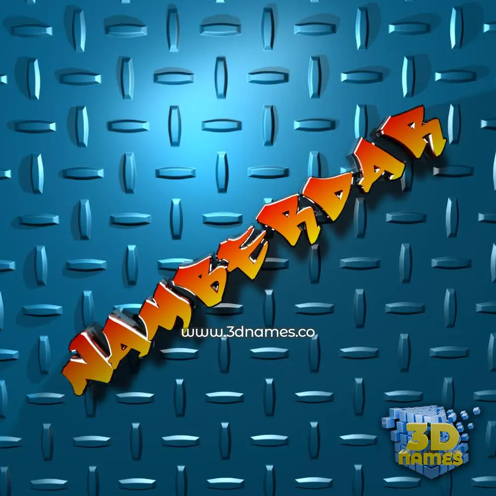 namberdar in Grid Style style - 3D name wallpaper