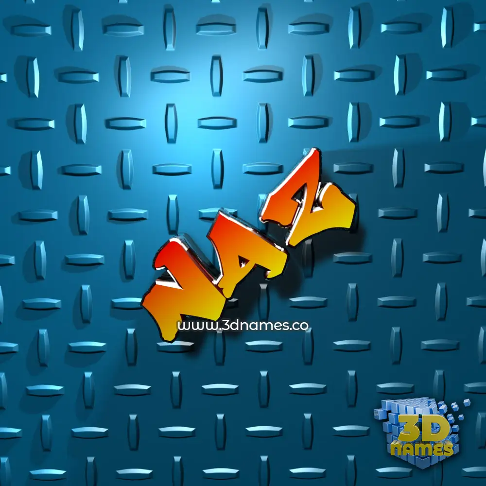 naz in Grid Style style - 3D name wallpaper