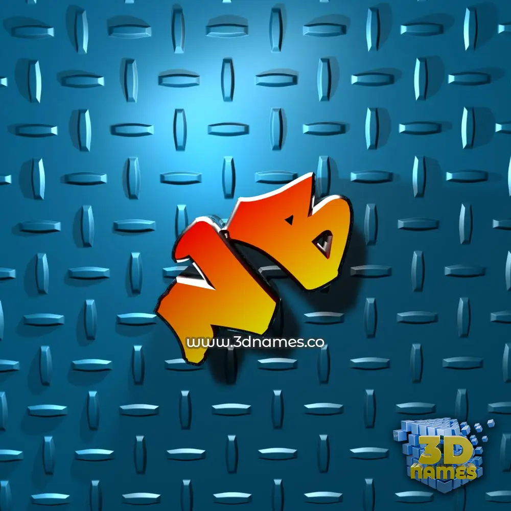nb in Grid Style style - 3D name wallpaper
