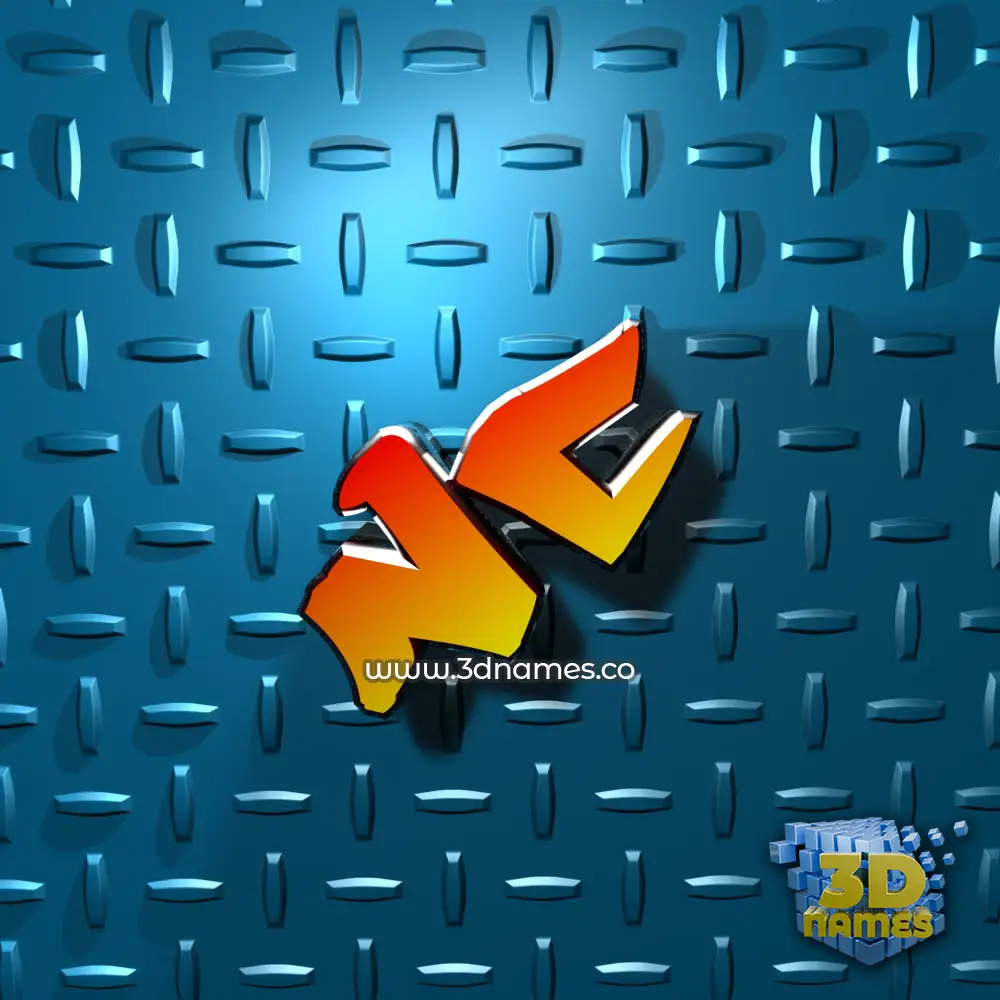nc in Grid Style style - 3D name wallpaper