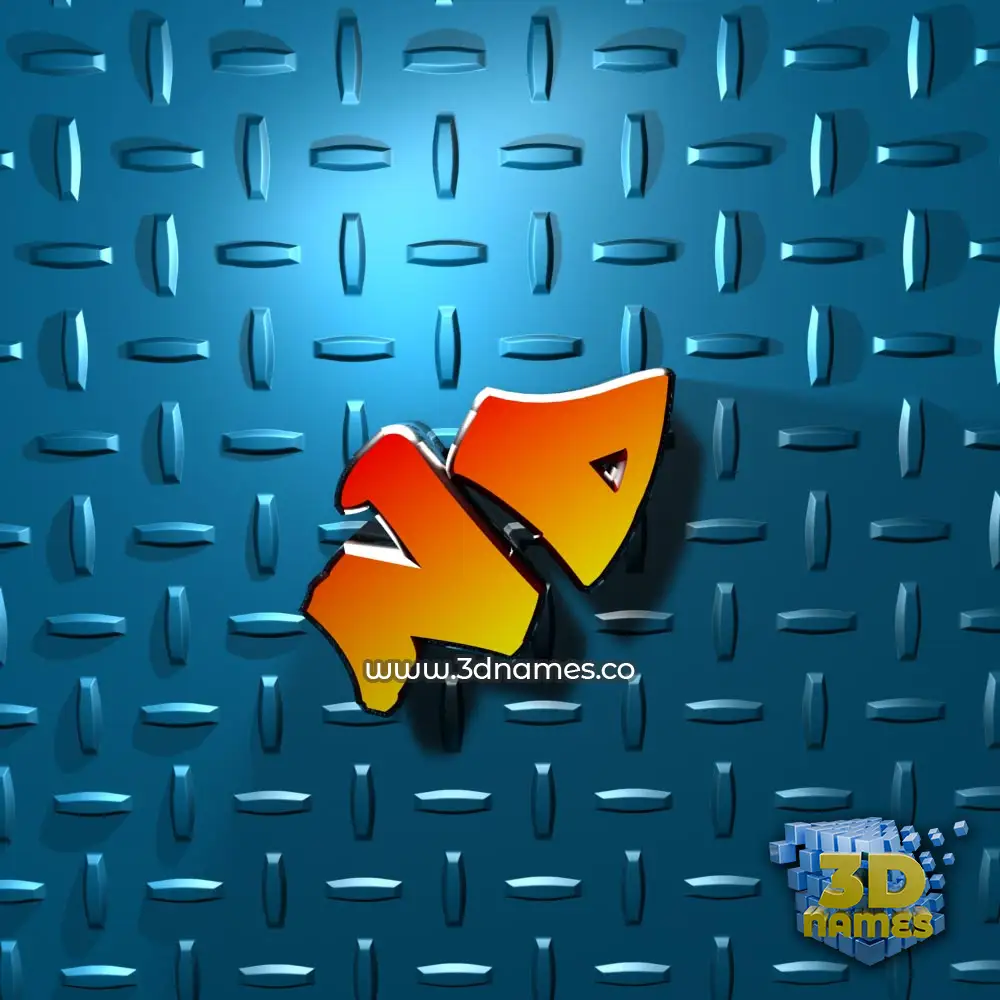 nd in Grid Style style - 3D name wallpaper