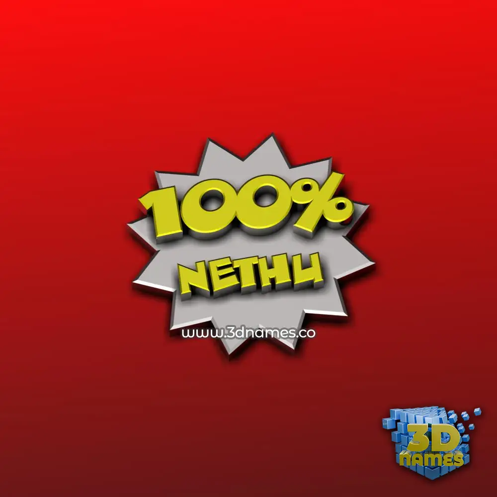 nethu in Grid Style style - 3D name wallpaper