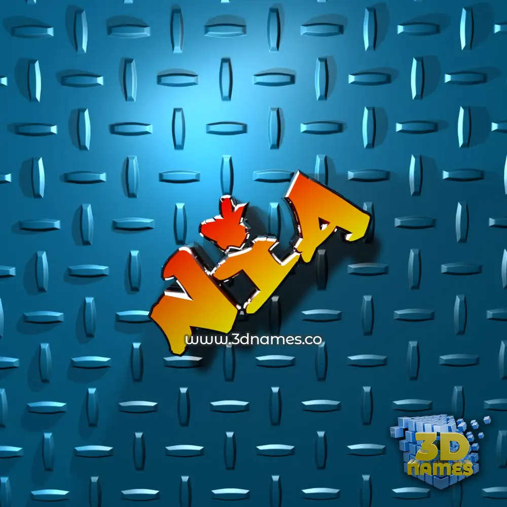 nia in Grid Style style - 3D name wallpaper