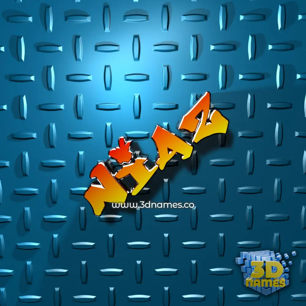 niaz in Grid Style style - 3D name wallpaper
